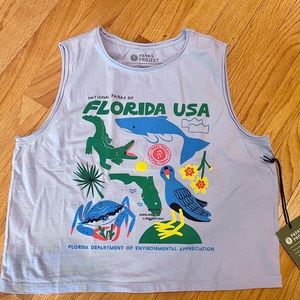 🎉SALE🎉 Rare Parks Project Florida National Parks Boxy Crop Tank NWT Size Small